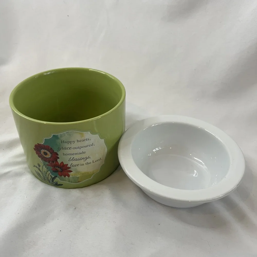 Happy Hearts Dip Chiller Ceramic Ice Bucket Abbey Press Woman Of‎ Faith